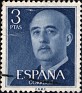 Spain - 1956 - General Franco - 3 Ptas - Azul - Dictator, Army General - Edifil 1159 - 0